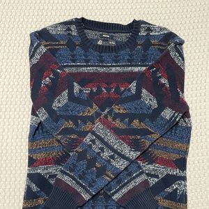 cashmere print sweater